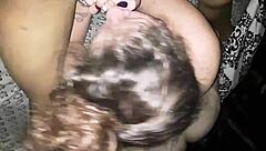 sucking bbc deep while shaking curvy latina ass homemade interracial