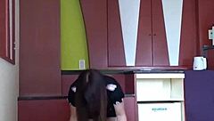 Brutal ball kicking torment in fierce gold kick action