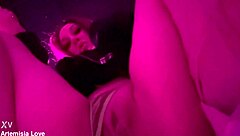 horny milf artemisia flashes shaved pussy outdoors at night 🔥😈