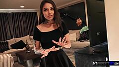 Vanessa Vega licks rides roommate's pussy to squirting relief