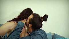 Girlfriend Calls Lover for Wild Couch Fuck Dialogues