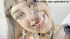 gothic friend masturbates spreading clit in kitchen close up