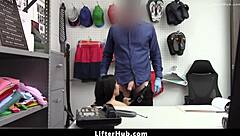 Teen Begs Mall Cop to Pound Her Tight Holes