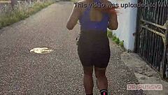 fiery redhead big ass ebony gym workout filmed by lover amateurs