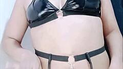 allison vega teases with dildo and lingerie play