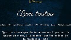 bon toutou french femdom joi cuckold humiliation jerk off instructions
