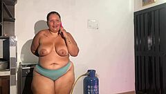 Pizza Guy's 20cm Monster Cock Pounds BBW In Rough Doggystyle Bedroom Slam
