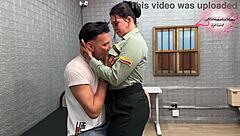 horny police officer fucks cocky foreigner rough office style