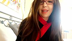 Chantal's sexy catsuit milf teases with big tits in interactive stepmom POV