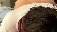 why does this big booty schoolgirl crave daddy's huge load on her ass after rough pounding