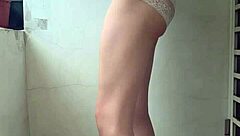 Shemale Ting Xuan Dildo Masturbation Balcony