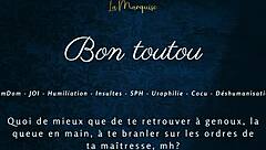 bon toutou french femdom joi cuckold humiliation jerk off instructions
