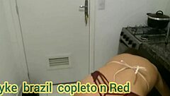 larissa leite's steamy cleanup turns intimate quickie