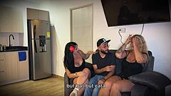 Huge-Cocked Cleaner Seduces Busty Latina Milfs to Squirt