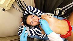 DR TAMPA TRUMPS POLICY WITH LILLY HALL'S NURSE LATEX GAPE IN HOSPITAL FETISH