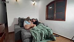 Partner watches shocked as curvy latina's huge ass gets pounded in homemade interracial frenzy