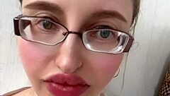 russian blonde with huge tits and glasses fetish