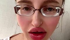 russian blonde with huge tits and glasses fetish