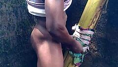 sexy forest romp ends in massive ass cum explosion!