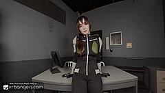 Mina ashiro ponytail brunette deepthroats in kaiju no 8 vr cosplay