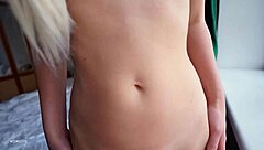 she helps him cum quick in panties before dinner