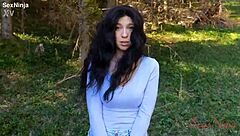 Lost influencer picks my monster cock over scary forest bear