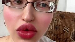 russian blonde with huge tits and glasses fetish