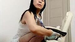 chinese mature village woman shows off her body