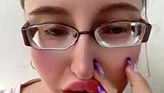 russian blonde with huge tits and glasses fetish