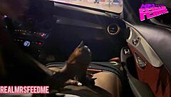 Sloppy Deepthroat Gagging On Dick During Lakers Game Street