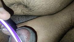 close-up monster cock foreskin peehole play explodes cum