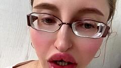 russian blonde with huge tits and glasses fetish