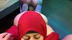 mia niqab mirror blowjob swallows cum in mouth