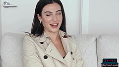 Greek Milf Xris Kovtos Strips Nude on Balcony Erotically