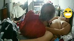 Hidden cam spies old man licking mature latina's hairy pussy hungrily