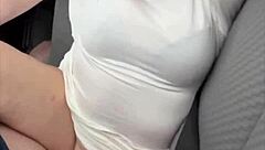 hooker deepthroats cock bareback then gulps cum in public street fuck