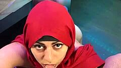 mia niqab mirror blowjob swallows cum in mouth