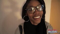 Nerdy Brunette Sylvia Masturbates Then Rides Big Cock