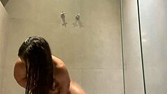 two petite fetish babes with big natural tits creampie in bathroom doggystyle orgy