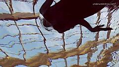 anna netrebko teases wet in bikini underwater pool play