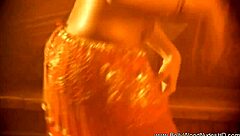 Exotic beauty dancer strips nude teasing sensually