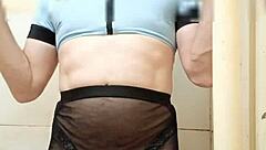 Cdzinha Sissy Whore in Sexy Lingerie Teases Ass