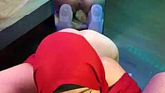 mia niqab mirror blowjob swallows cum in mouth