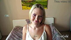 18yo blonde babe toys ass while stepdaddy pounds her hard