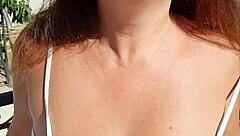 Hot Milf Public Tease Flashes Big Tits Before Steamy Blowjob