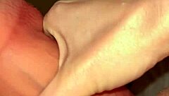 classic tiny redhead wife stretched by massive cock in homemade bedroom close-up