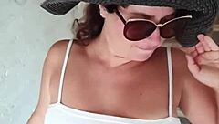 Hot Milf Public Tease Flashes Big Tits Before Steamy Blowjob