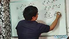 Seductive teacher simplifies erotic math for nerdy student