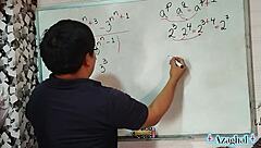 Seductive teacher simplifies erotic math for nerdy student