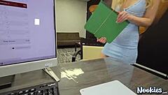 i pumped my skinny blonde intern full of creampie